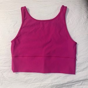 Sonic Pink Power Pivot Ribbed Tank Top